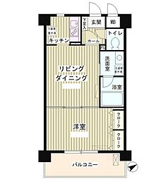 ルミエール祐天寺 1DKの間取図画像