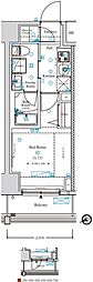 アクサスレジデンス目黒東 1Kの間取図画像