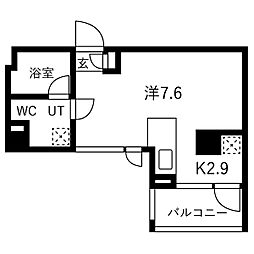 セルフィスタ渋谷 ワンルームの間取図画像