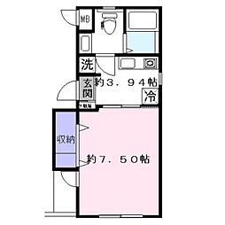 Mancy'sエビス 1Kの間取図画像