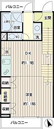 FLEG自由ヶ丘EL 1DKの間取図画像