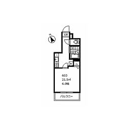 クレッシェンドK 1Kの間取図画像