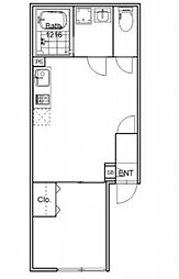 ロータスコート目黒不動前 3階1LDKの間取り