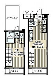 アルビレオ 4階1LDKの間取り