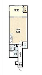 ウェルスクエア目黒祐天寺 1階1LDKの間取り