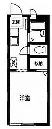 ラフェンテ 1階1Kの間取り
