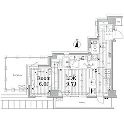 メイクス池上ルーチェ 6階1LDKの間取り