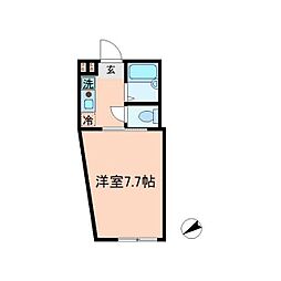 リヴェール馬込 1Kの間取図画像