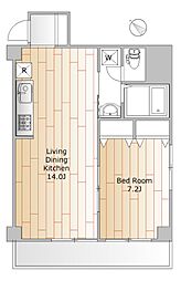 アメニティ小山 1LDKの間取図画像