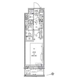 ヴァースクレイシア北馬込 1Kの間取図画像