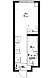 MYRIARESIDENCE品川中延 ワンルームの間取図画像