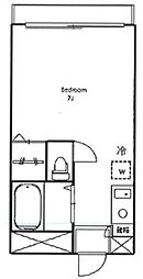 第7三井ビル ワンルームの間取図画像