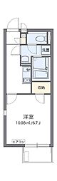 LEONEXT貞和 1Kの間取図画像