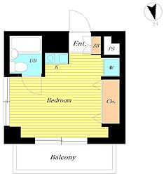キャッスルマンション大森B号館 ワンルームの間取図画像
