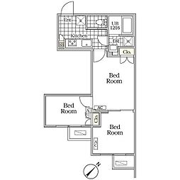 BRICKRESIDENCE目黒本町 3Kの間取図画像