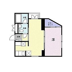 SAKURADEAR3 1DKの間取図画像