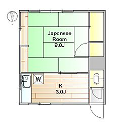 アパート 1Kの間取図画像
