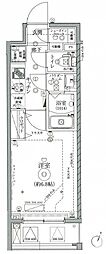 クレイシア戸越公園 1Kの間取図画像