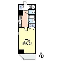 グランヴァン戸越銀座 1Kの間取図画像