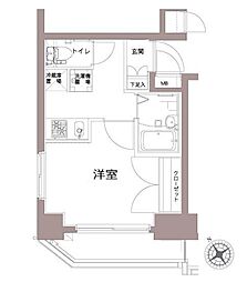 Verona戸越銀座 1Kの間取図画像
