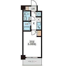 メゾン西馬込 1Kの間取図画像
