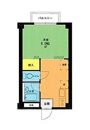 ジョイントファミーユA 1DKの間取図画像