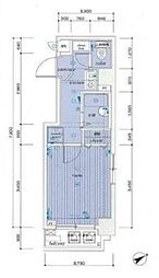 サンテミリオン渋谷道玄坂 6階1Kの間取り