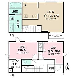 TAHEI 2LDKの間取り