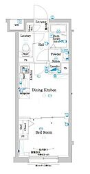 ラフィスタ二子玉川 1DKの間取図画像