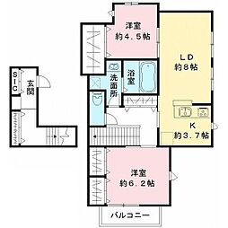 Vieuno NOZAWA 2LDKの間取図画像
