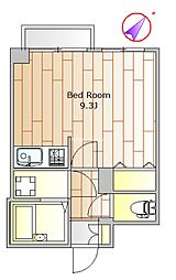 クレッセント倶楽部用賀 ワンルームの間取図画像