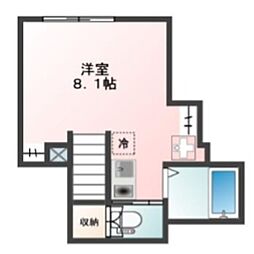 Glanz若林 ワンルームの間取図画像