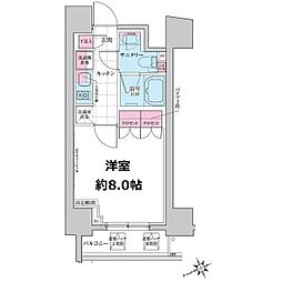 ステラメゾン三軒茶屋 1Kの間取図画像