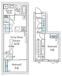 CREATIF学芸大学 2LDKの間取図画像
