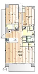 ザ・パークハウス練馬美術の森 2LDKの間取図画像