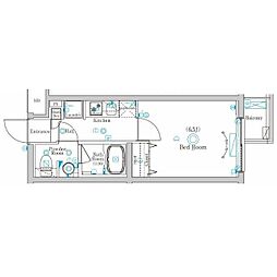 ラフェスタ鷺沼 1Kの間取図画像