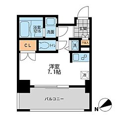 プライマル三軒茶屋 ワンルームの間取図画像