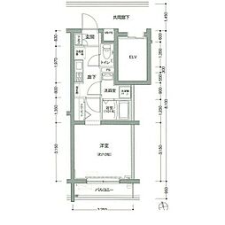ビィ・フォルマ多摩川 1Kの間取図画像