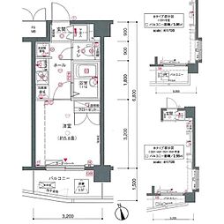 ヴェルト三軒茶屋 1Kの間取図画像