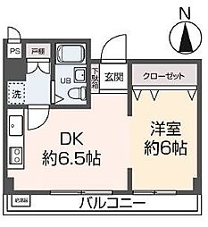 ヒルメゾンシブヤ 1DKの間取図画像