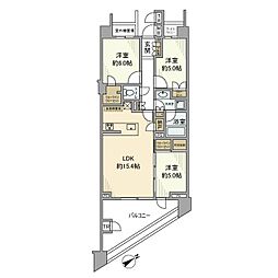 ディアスタ鷺沼 3LDKの間取図画像