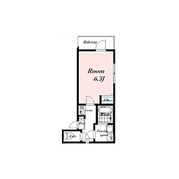 リブ三軒茶屋 1Kの間取図画像