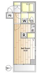 ライオンズマンション馬事公苑第3 ワンルームの間取図画像