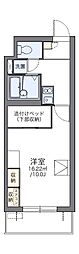 レオパレスパルコートF 1Kの間取図画像