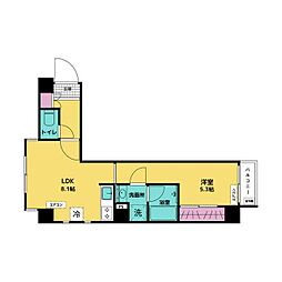 StarFive三軒茶屋 1LDKの間取図画像