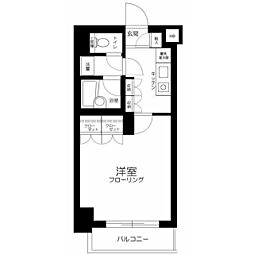 菱和パレス上馬 1Kの間取図画像