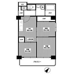 ダイアパレス三軒茶屋 3DKの間取図画像