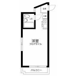 メゾン・ド・マドリエ ワンルームの間取図画像