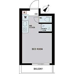 ハイシティ池尻大橋第1 ワンルームの間取図画像