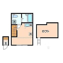 ポモドーロ三軒茶屋 ワンルームの間取図画像